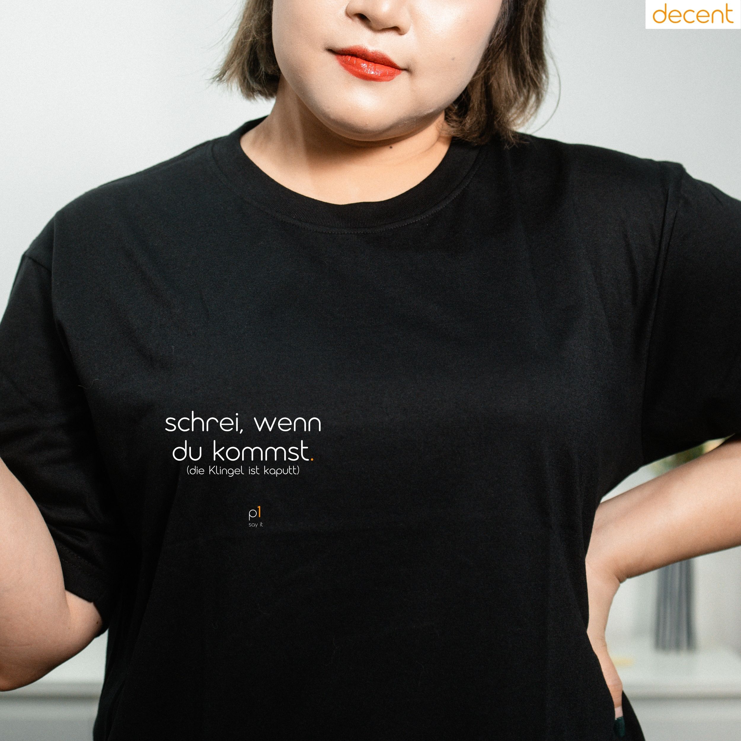 schrei, wenn du kommst. T-Shirt mit lustigem Spruch